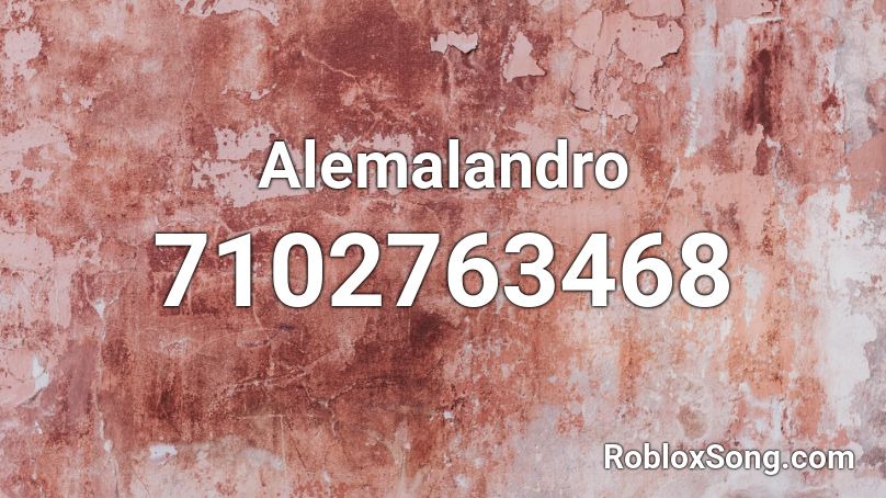 Alemalandro Roblox ID