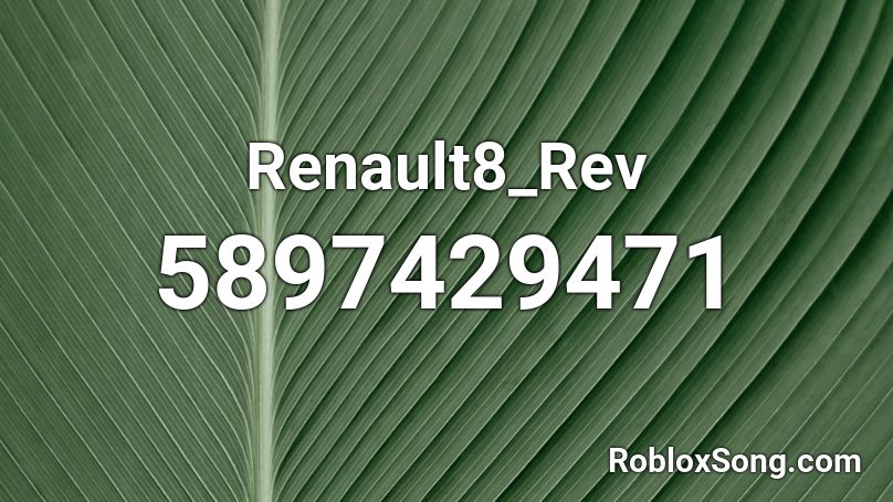 Renault8_Rev Roblox ID