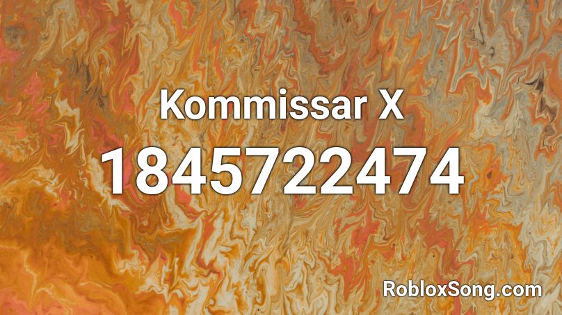 Kommissar X Roblox ID