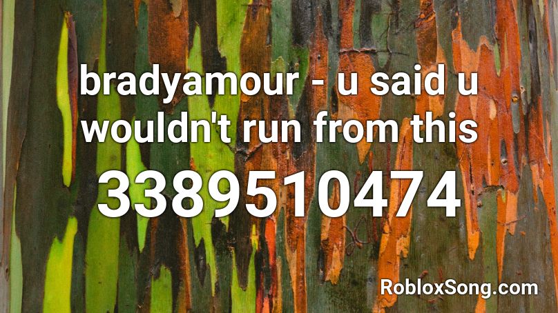 bradyamour - u said u wouldn't run from this Roblox ID