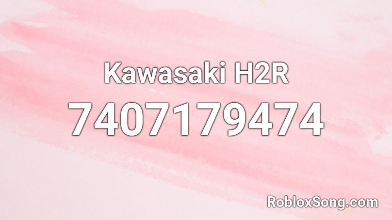 Kawasaki H2R Roblox ID