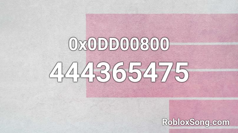 0x0DD00800 Roblox ID