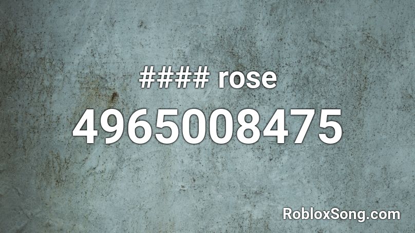 #### rose Roblox ID