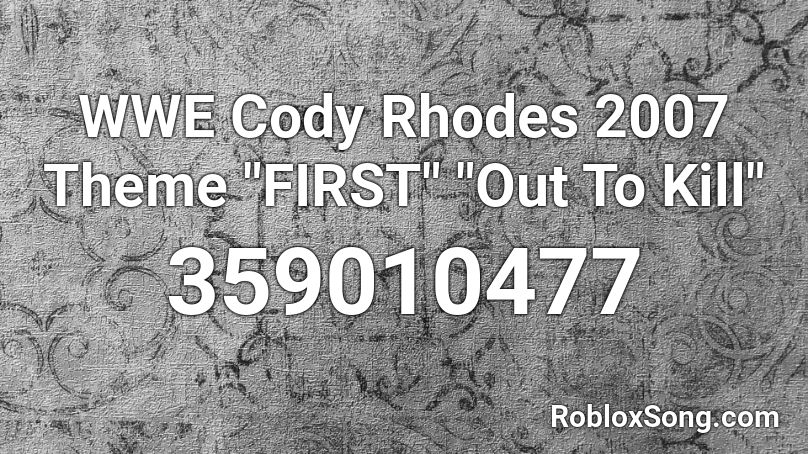 WWE Cody Rhodes 2007 Theme 