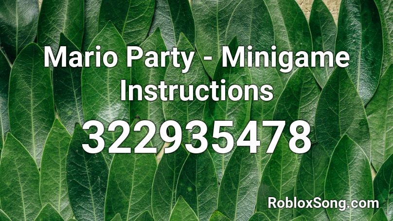 Mario Party - Minigame Instructions Roblox ID