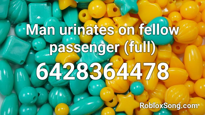 Man urinates on fellow passenger (full) Roblox ID