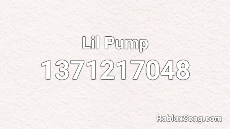 Lil Pump Roblox ID