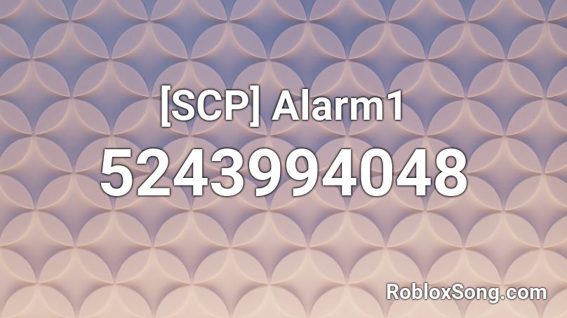 [SCP] Alarm1 Roblox ID