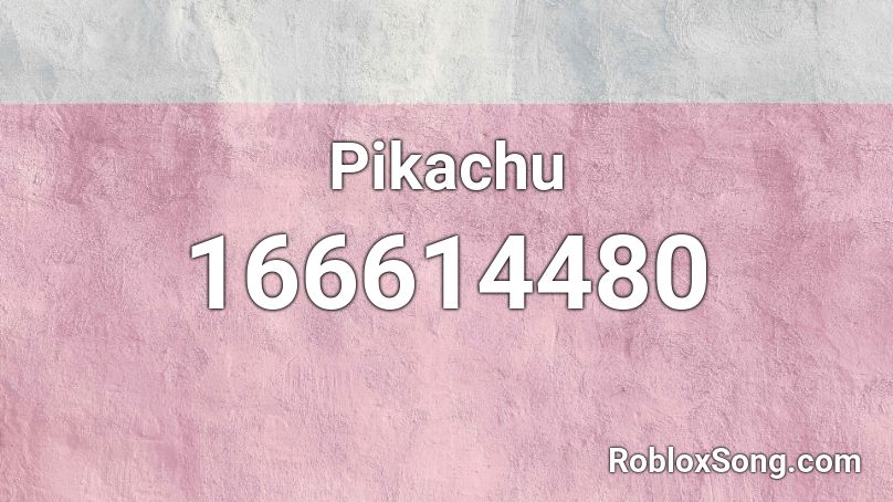 roblox code for pikachu song