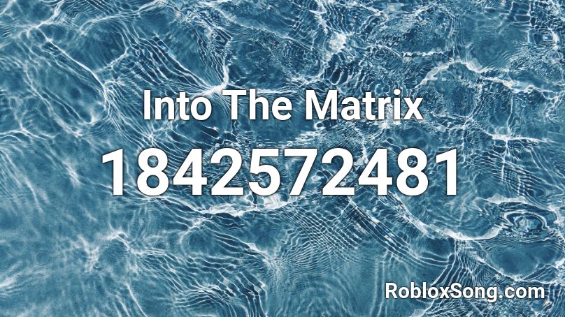 Into The Matrix Roblox ID
