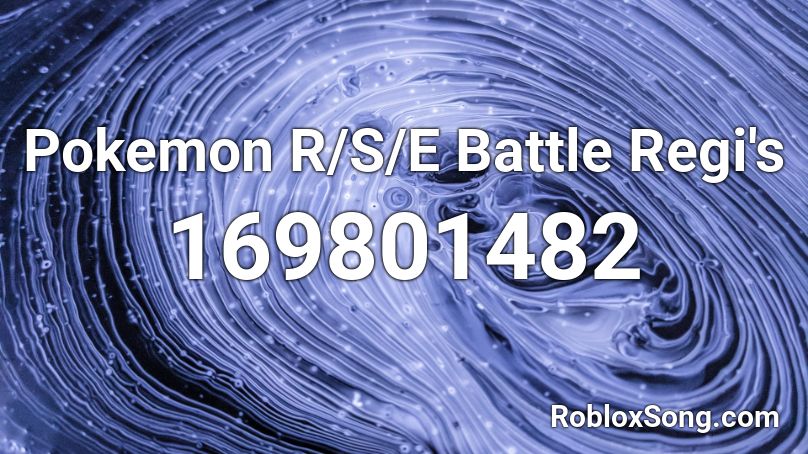Pokemon R/S/E Battle Regi's Roblox ID