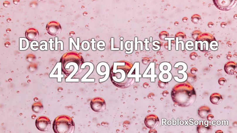 death note roblox id code