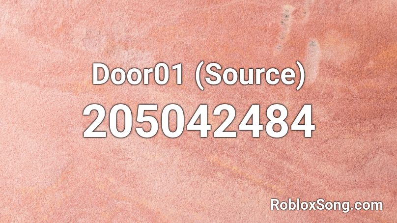 Door01 (Source) Roblox ID