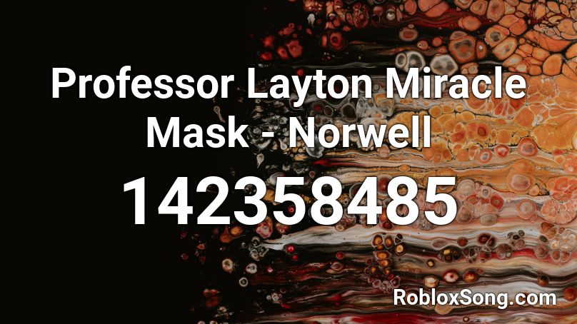 Professor Layton Miracle Mask - Norwell Roblox ID