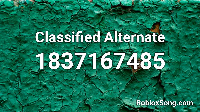 Classified Alternate Roblox ID