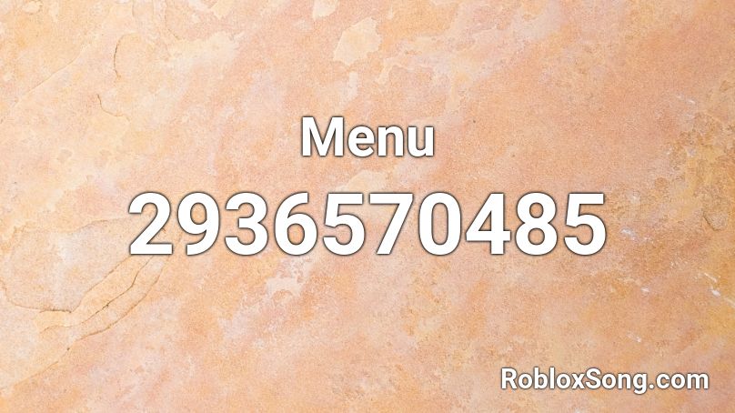 Menu Roblox ID