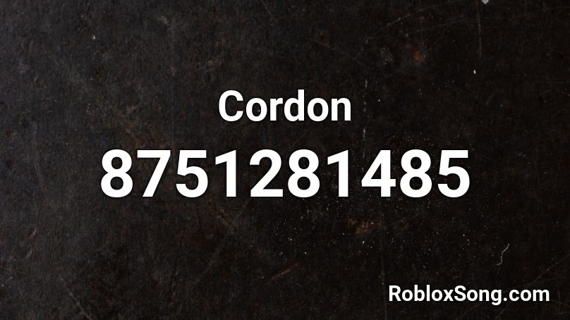 Cordon Roblox ID