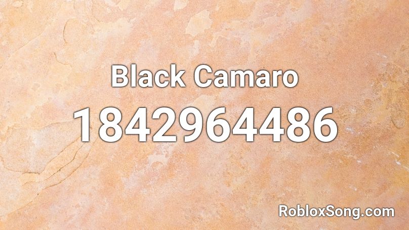 Black Camaro Roblox ID