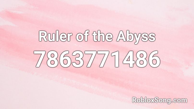 Ruler of the Abyss Roblox ID