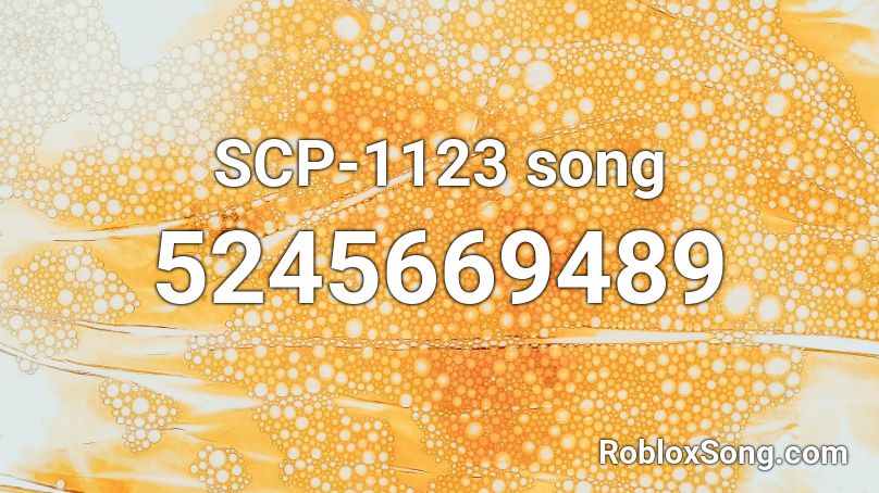 SCP-1123 song Roblox ID