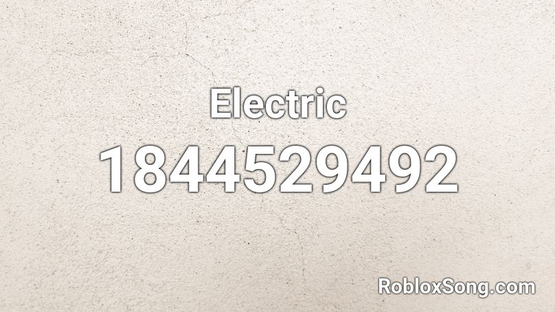 Electric Roblox ID