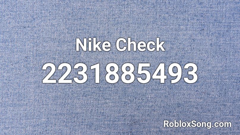 Nike Check Roblox ID