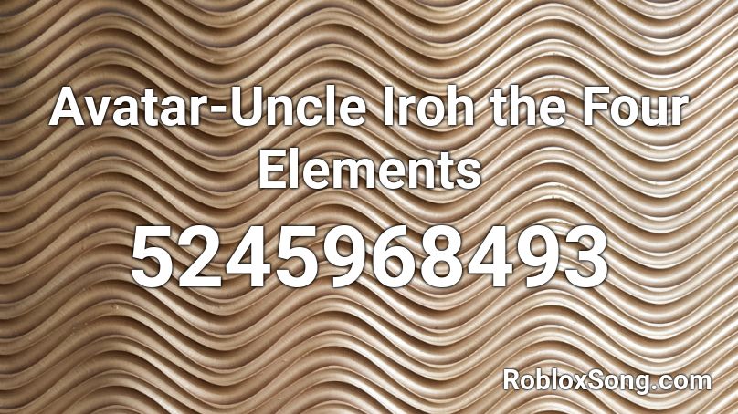 Avatar-Uncle Iroh the Four Elements Roblox ID