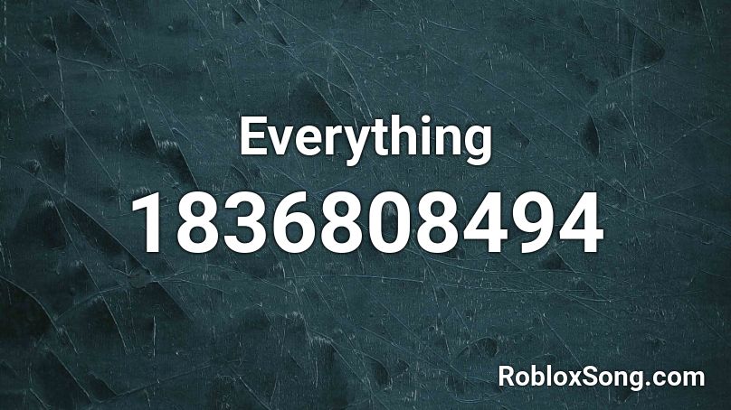 Everything Roblox ID