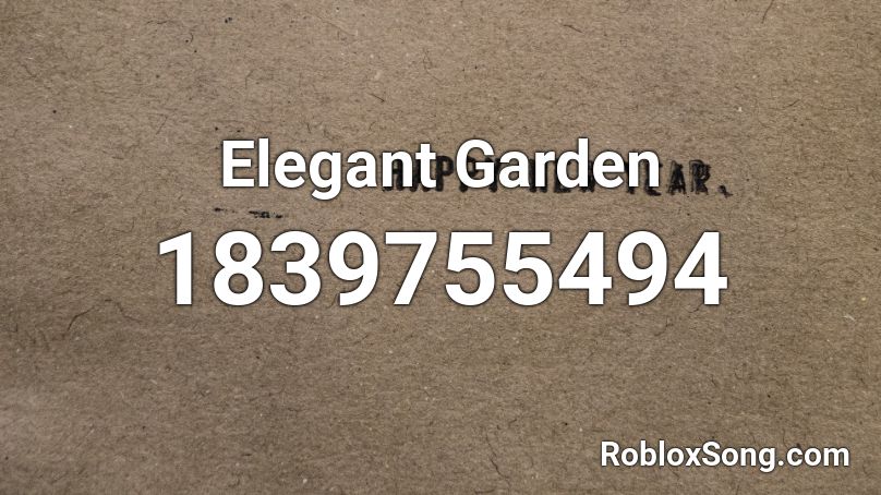 Elegant Garden Roblox ID