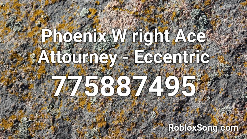 Phoenix W right Ace Attourney - Eccentric Roblox ID