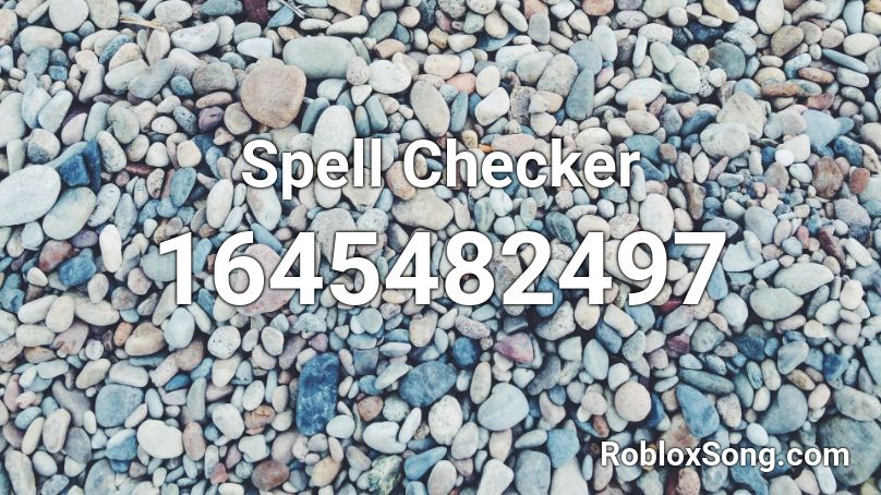 Spell Checker Roblox ID