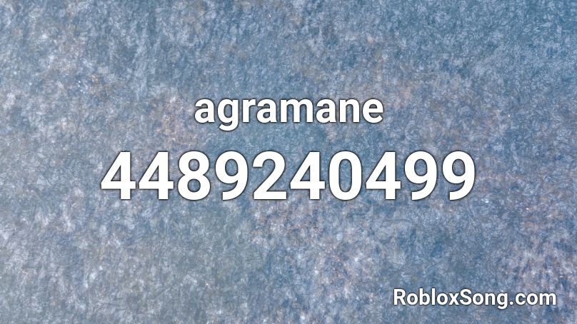 agramane Roblox ID