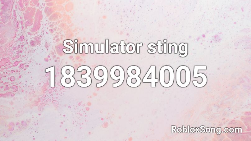 Simulator sting Roblox ID