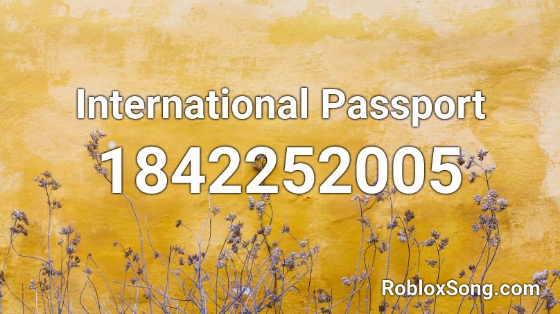 International Passport Roblox ID
