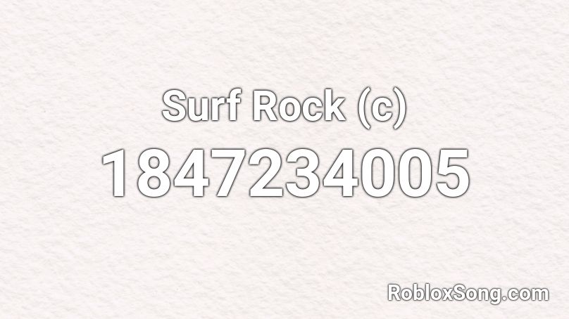 Surf Rock (c) Roblox ID