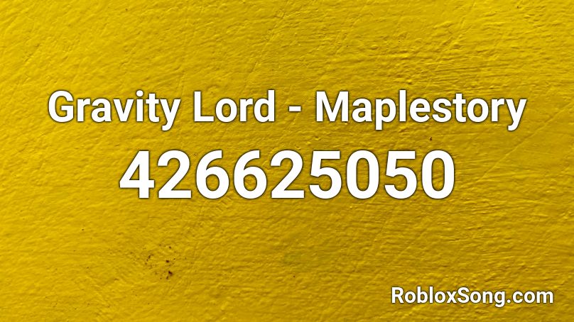 Gravity Lord - Maplestory Roblox ID