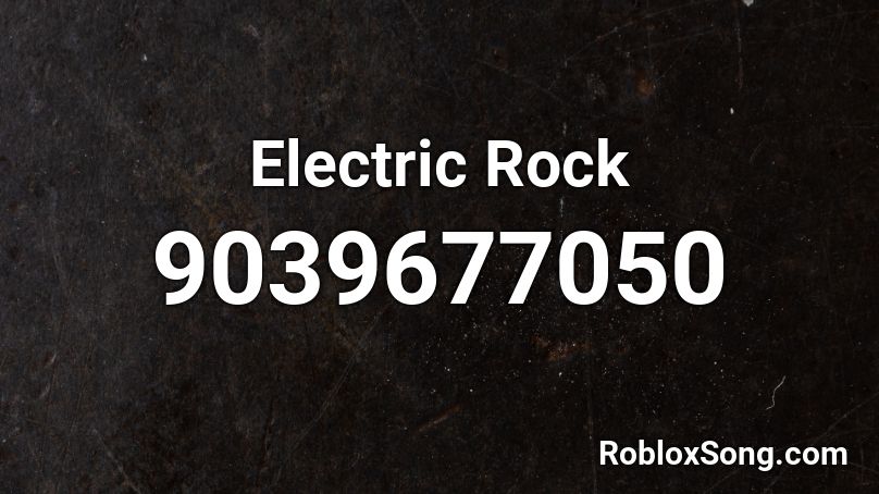 Electric Rock Roblox ID