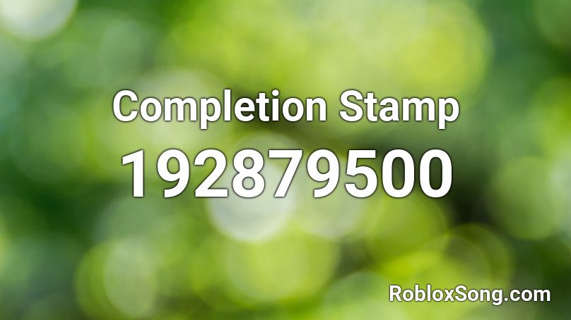 Completion Stamp Roblox ID