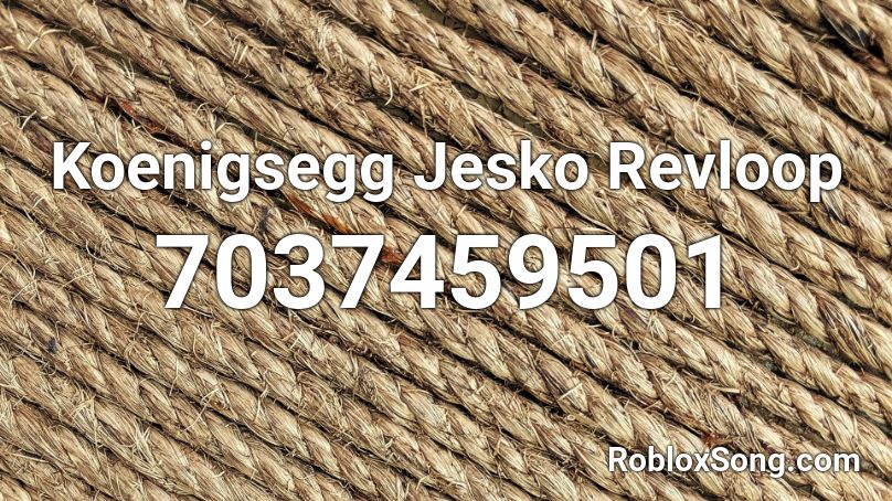 Koenigsegg Jesko Revloop Roblox ID