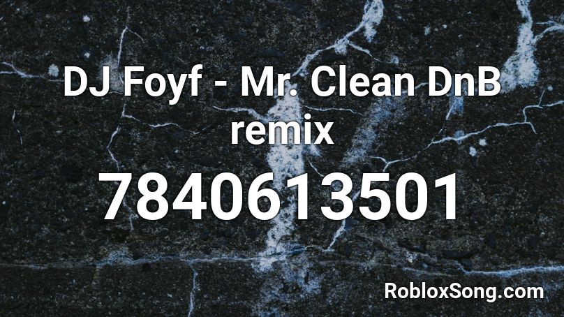 DJ Foyf - Mr. Clean DnB remix Roblox ID