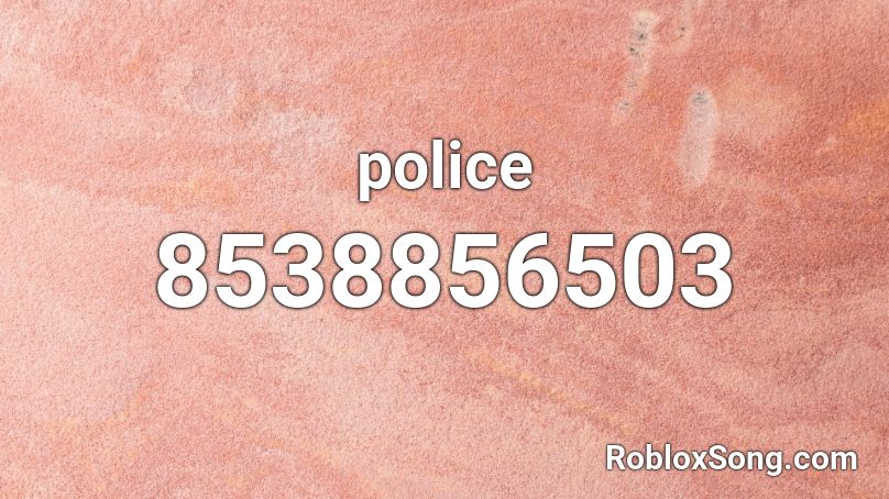 police Roblox ID