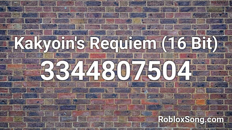 Kakyoin's Requiem (16 Bit) Roblox ID