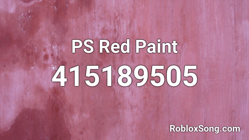 PS Red Paint Roblox ID