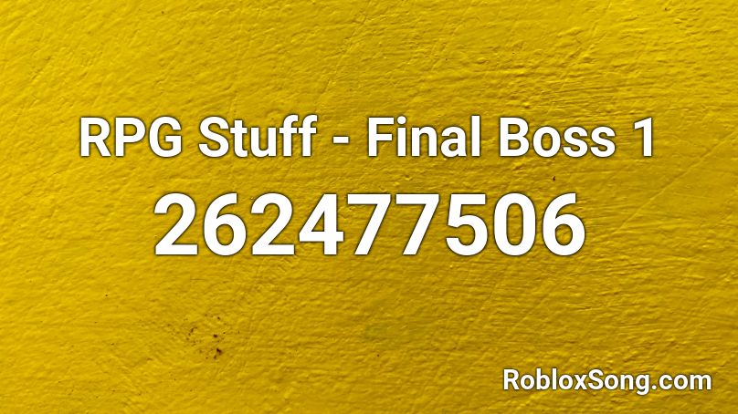 RPG Stuff - Final Boss 1 Roblox ID