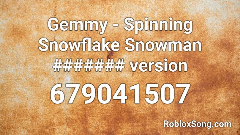 Gemmy - Spinning Snowflake Snowman ####### version Roblox ID