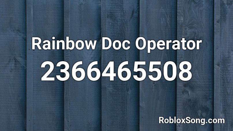 Rainbow Doc Operator  Roblox ID