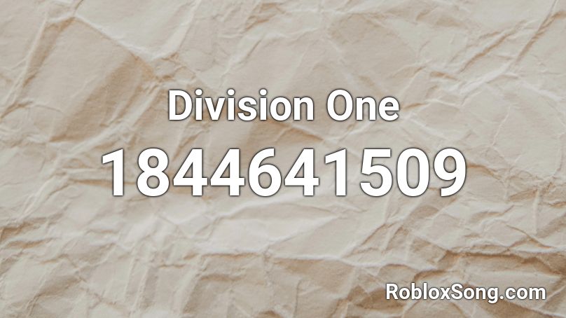 Division One Roblox ID