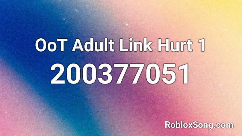 OoT Adult Link Hurt 1 Roblox ID