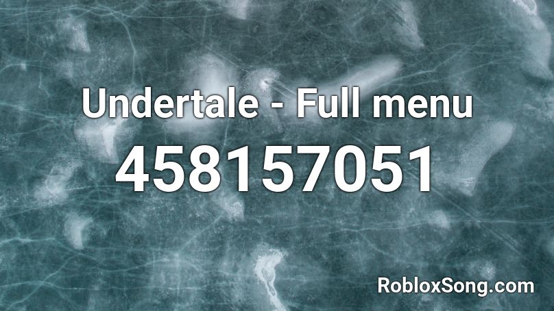 Undertale - Full menu Roblox ID