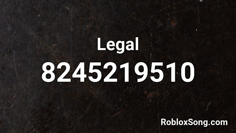 Legal Roblox ID